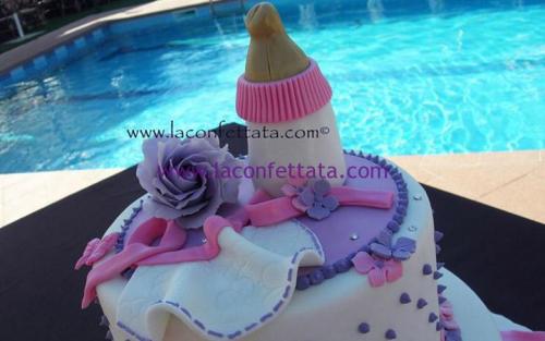 torta battesimo, battesimo bimba, torta a piani battesimo