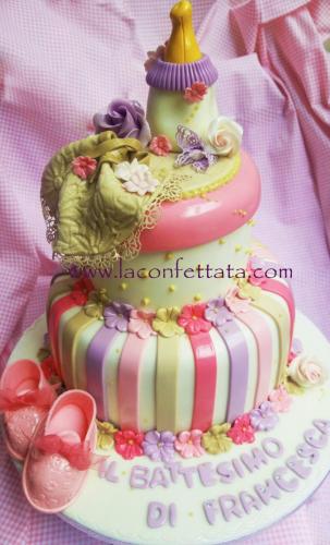 torta battesimo bimba, torta battesimo roma, torta battesimo bambina, battesimo Roma, torta a piani battesimo, torta battesimo elegante, torta battesimo