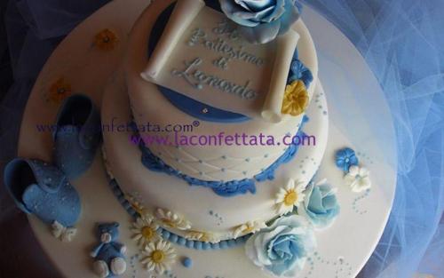 torta elegante battesimo, torta per bambino