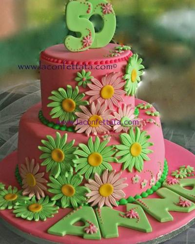 torta-compleanno-rosa-gerbere