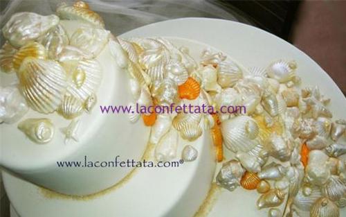 torta-matrimonio-bianca-conchiglie