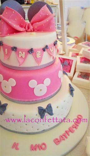 Torta minnie, torta battesimo minnie. minnie baby